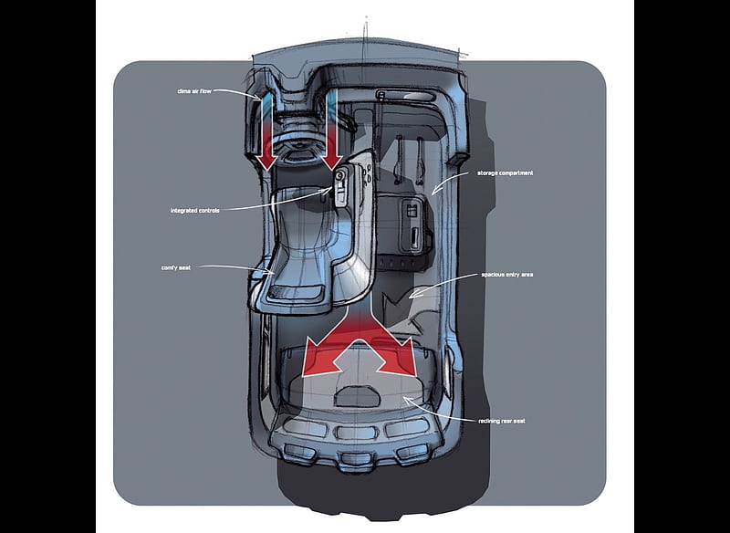 2010 Volkswagen Milano Taxi Concept - Technical Drawing, car, HD wallpaper