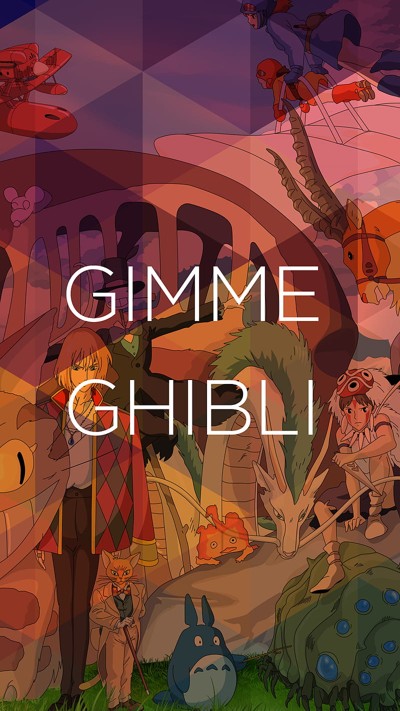 Gimme Ghibli, anime, chihiro, japan, mononoke, totoro, HD phone wallpaper
