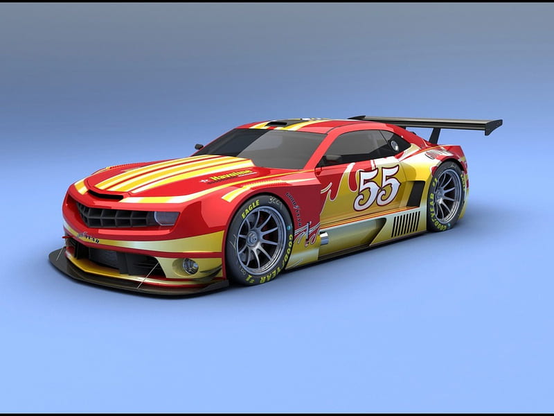Chevrolet Camaro ALMS Style Race Car 2010 By Vizualtech, race, alms, camaro, 2010, by, chevrolet, car, vizualtech, style, HD wallpaper
