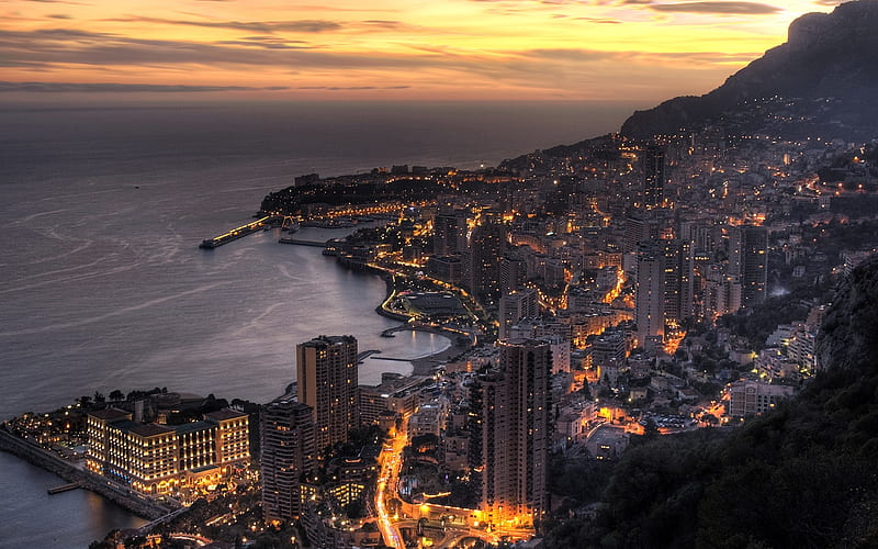 Monaco, architecture, Coast, cityscape, modern, Europe, city, Coastal, coastline, luxury, Mediterranean, HD wallpaper