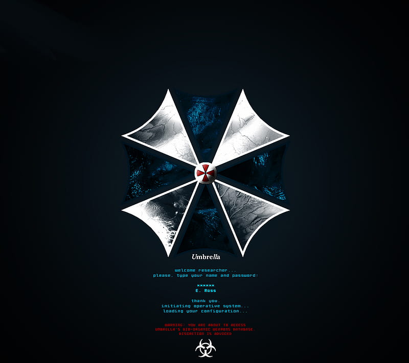 Umbrella Corporation, blue, logo, resident evil, HD wallpaper