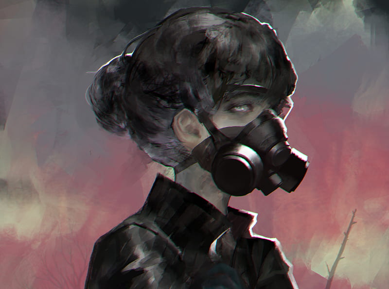 Anime girl gas mask HD wallpapers | Pxfuel