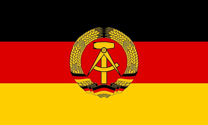 EAST GERMANY FLAG, red, graph, germany, symbol, black, yellow, flag, HD wallpaper