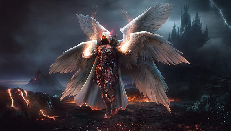 Seraphim, fantasy, wings, angel, HD wallpaper | Peakpx