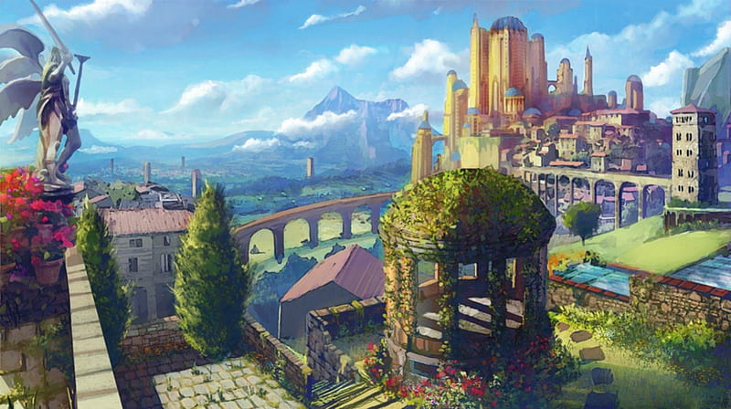 Anime, Original, City, HD wallpaper | Peakpx
