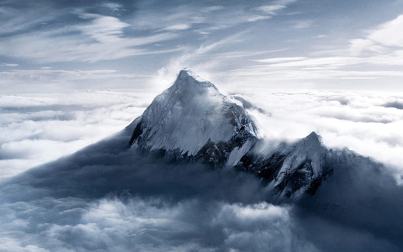 Mount Everest, Chomolungma, mountains, mountain peaks, Nepal, Asia, HD wallpaper