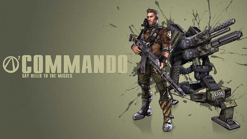 Borderlands 2 Commando, commando, axton, turret, borderlands, 2, HD wallpaper