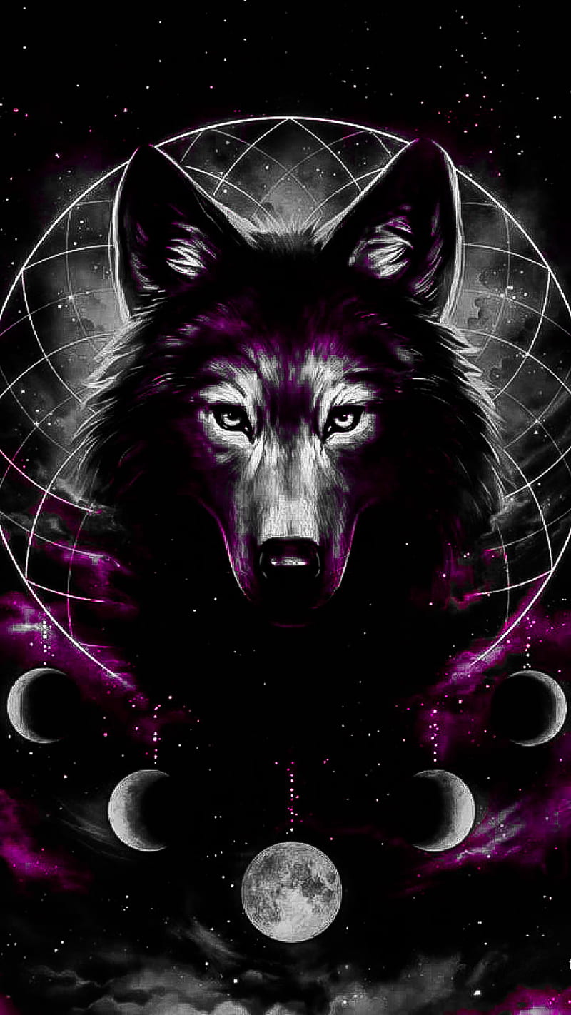 The great wolf, wolves, black, cloud, northern, HD phone wallpaper