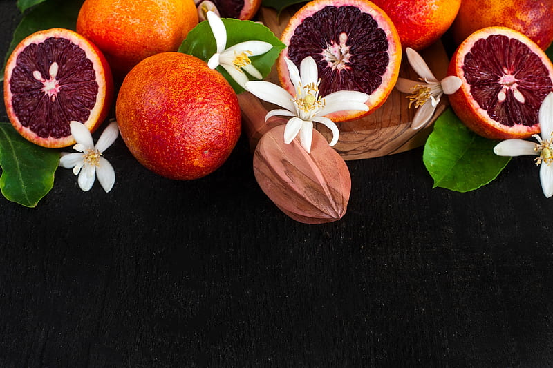 :), fruit, red, orange, black, flower, cocoa, vanilla, HD wallpaper