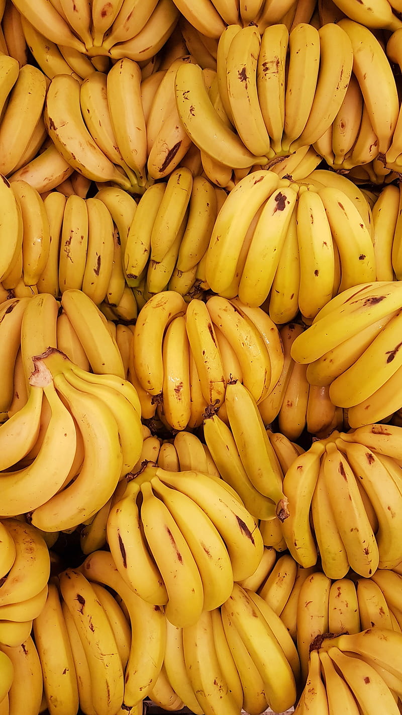 bananas, fruit, yellow, bunches, HD phone wallpaper