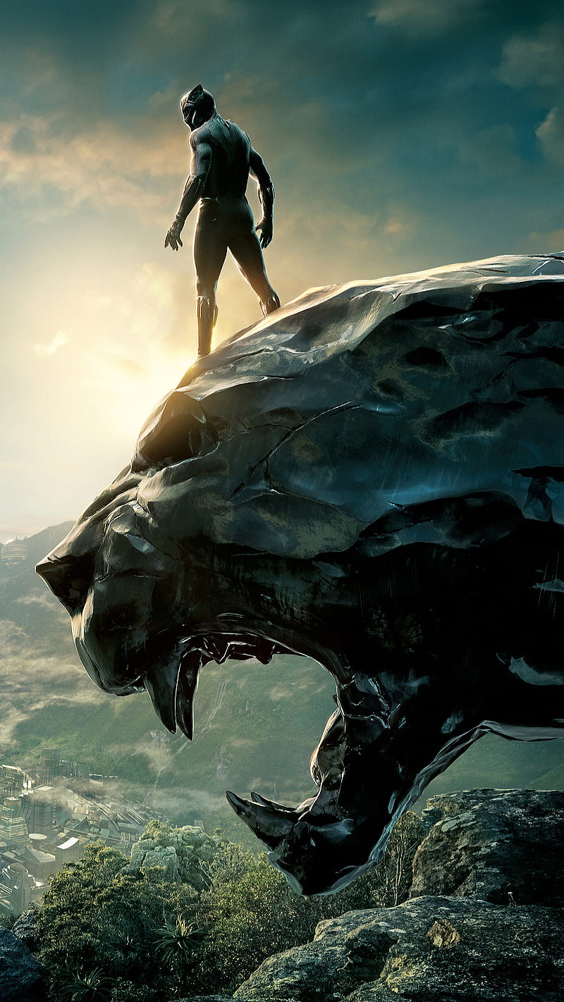 Black panther, animal, black, panther, statue, HD phone wallpaper