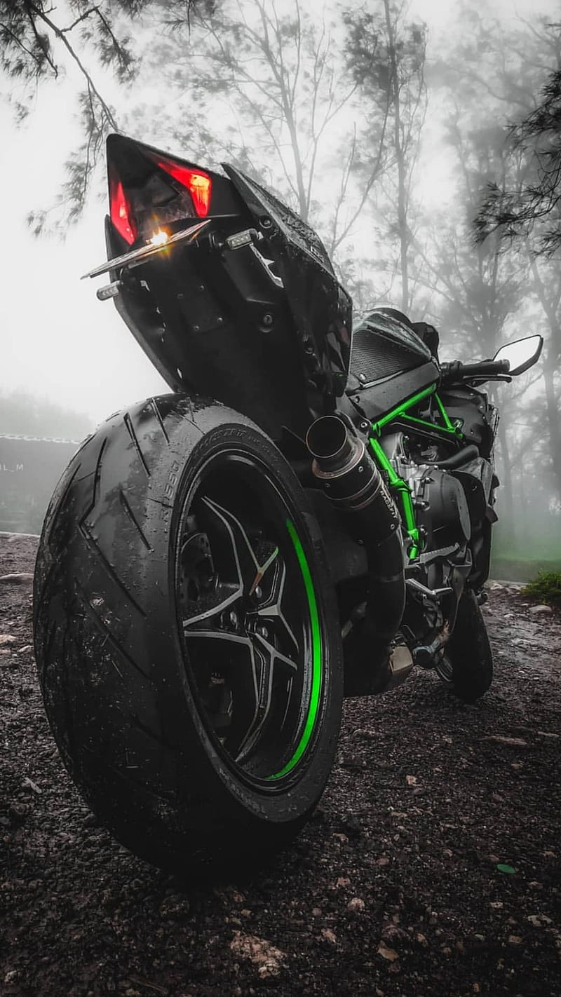 Ninja-h2, beast, bikes, green, h2, h2r, ninja, race, racebikes, motorcycle,  wheel, HD phone wallpaper | Peakpx