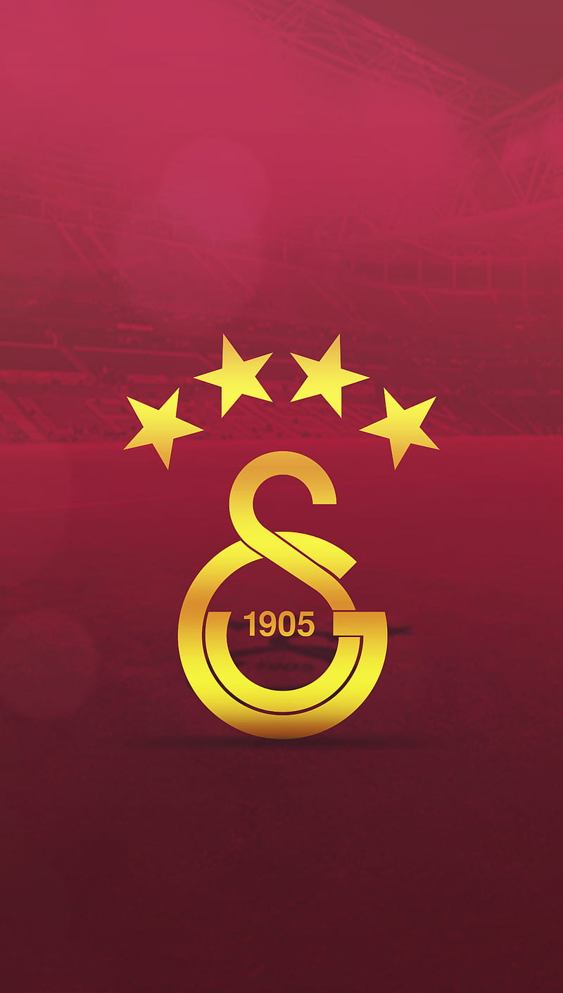 Galatasaray 4, 4 yildiz, amblem, arma, gs, kirmizi, sar, HD phone wallpaper