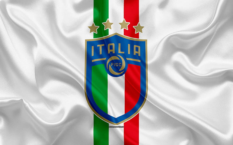 Italy Football, national team, flag, italia, logo, euro 2020, emblem, crest, HD wallpaper
