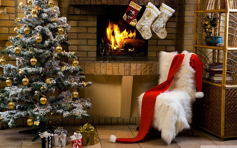 Santa Claus House-Christmas items - jewelry, HD wallpaper