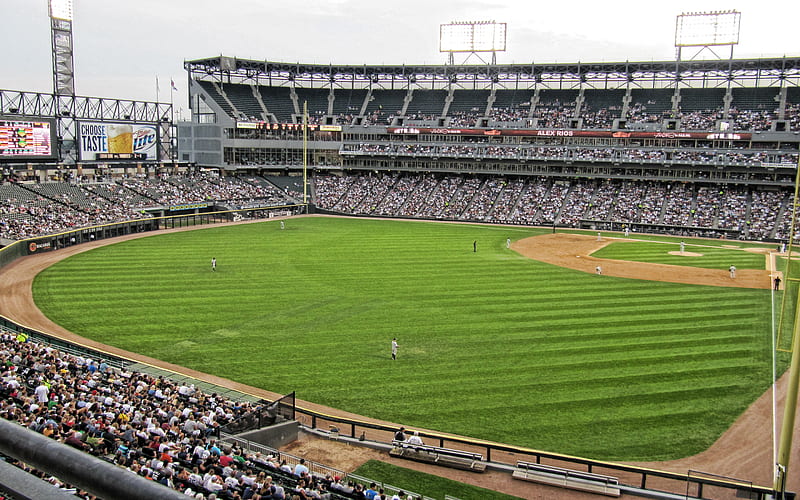 Guaranteed Rate Field, baseball park, Chicago White Sox, Chicago, Illinois, USA, Major League Baseball, Chicago White Sox stadium, baseball, HD wallpaper