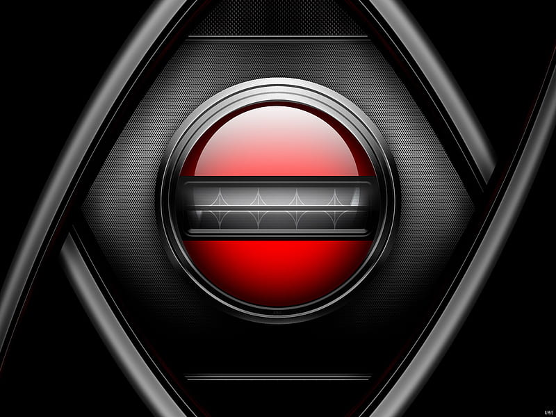 Red Button, red, button, abstract, press, HD wallpaper