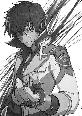 The Misfit of Demon King Academy II Maou Gakuin no Futekigousha Cool Black  and White Silhouette Anime Characters : Anos Voldigoad with His Japanese  Name in Kanji (Transparent) - Anos - Posters