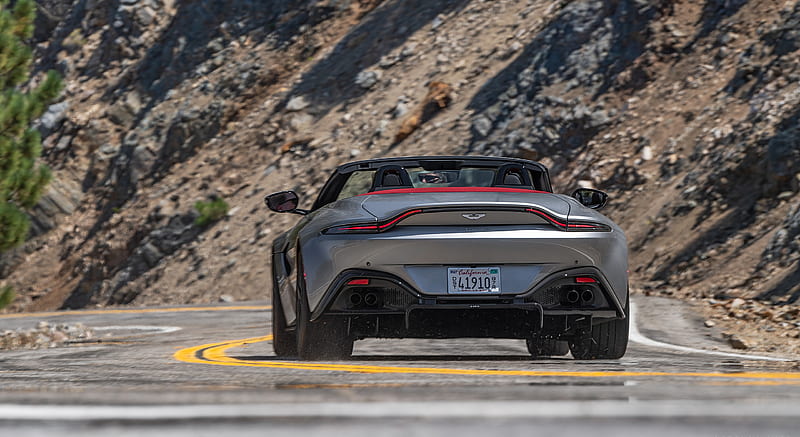 2021 Aston Martin Vantage Roadster (Color: Spirit Silver; US-Spec) - Rear , car, HD wallpaper 2021 Aston Martin Vantage Roadster (Color: Spirit Silver; US-Spec) - Rear , car, HD wallpaper