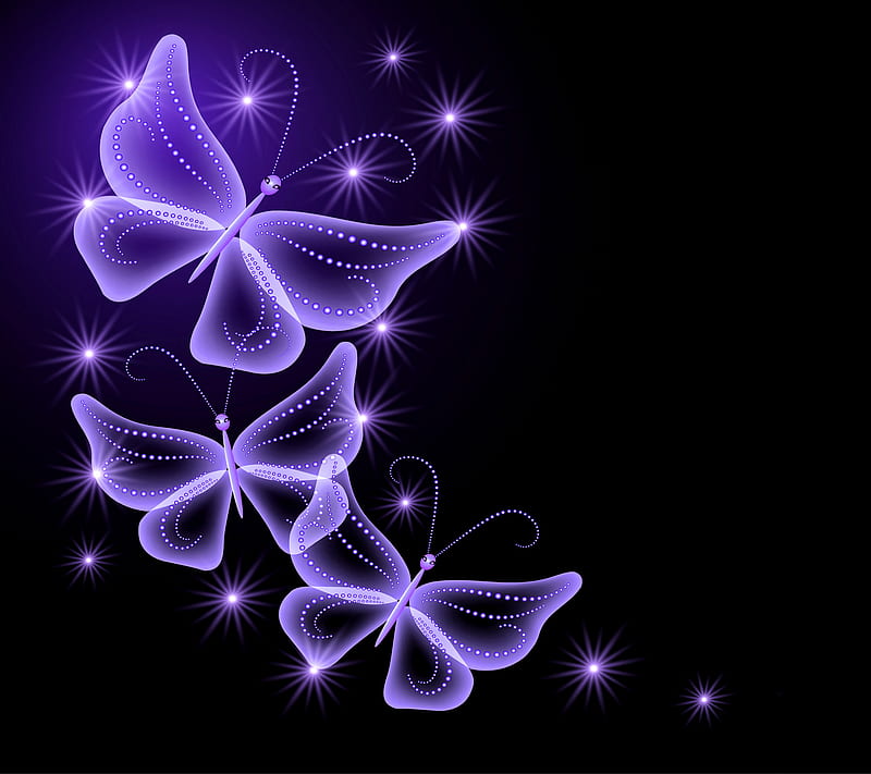 Neon Butterflies, bonito, butterfly, sparkle, HD wallpaper