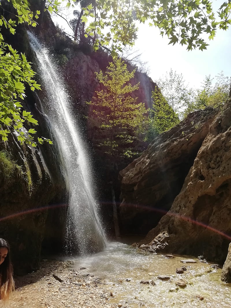 Beautiful Waterfall, athens, bloom, fall, greece, green, nature ...