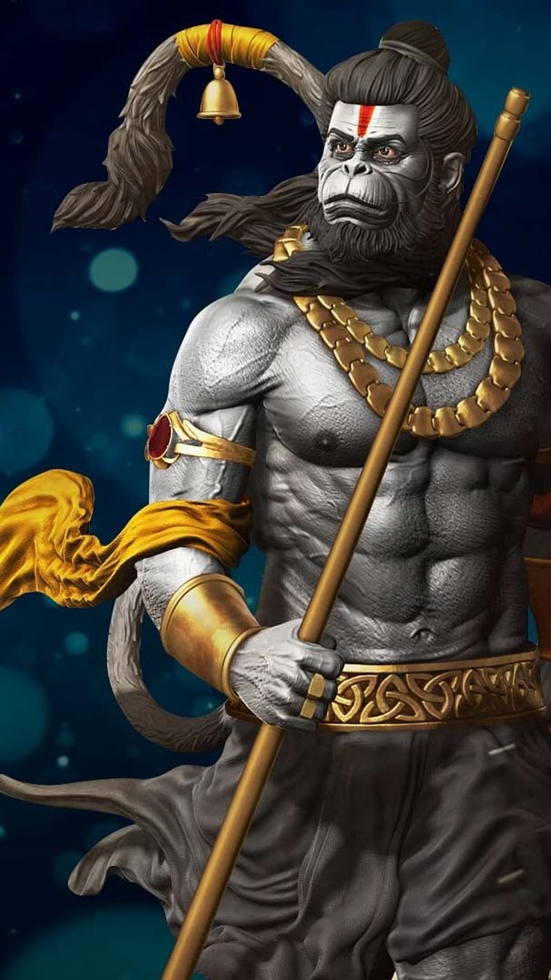 Lord Hanuman, bajrangbali, golden, spritual, HD phone wallpaper ...