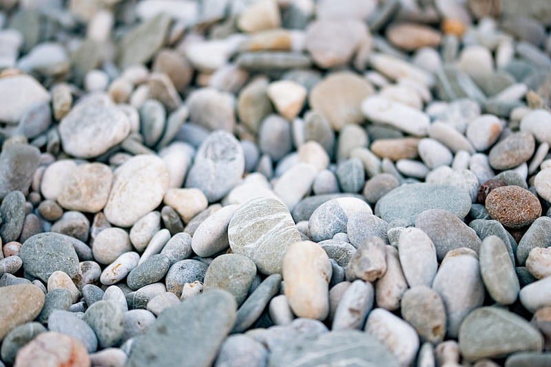 pebbles, stones, gray, macro, beach, HD wallpaper