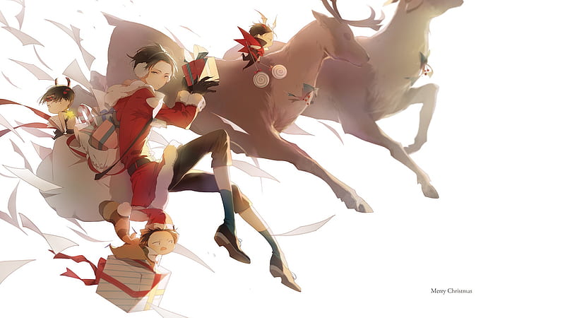 Levi Ackerman With Deers In White Background Attack On Titan, HD wallpaper