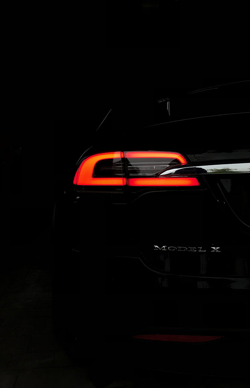 taillight of Model X vehicle, HD phone wallpaper
