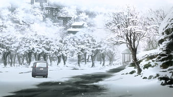 Anime Snow anime night winter HD wallpaper  Pxfuel
