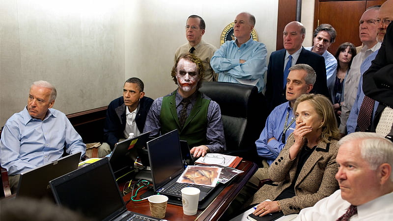 Joker among politicians, JOker, humor, obama, funny, HD wallpaper