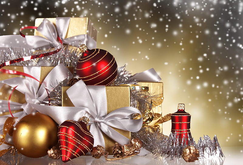 Magic Christmas, christmas eve, pretty, christmas balls, box, magic, bell, red ball, xmas, beauty, christmas bell, lovely, holiday, christmas, ribbon, decoration, golden, new year, christmas decorations, gift, merry christmas, balls, bells, holidays, christmas gifts, bow, bonito, graphy, ball, decorations, golden ball, christmas bells, happy holidays, stars, golden balls, christmas decoration, christmas ball, red balls, christmas gift, happy new year, HD wallpaper
