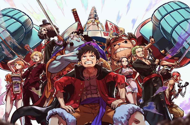 Anime, One Piece, Tony Tony Chopper, Usopp (One Piece), Roronoa Zoro, Monkey D Luffy, Nami (One Piece), Sanji (One Piece), Nico Robin, Franky (One Piece), One Piece: Two Years Later, HD wallpaper