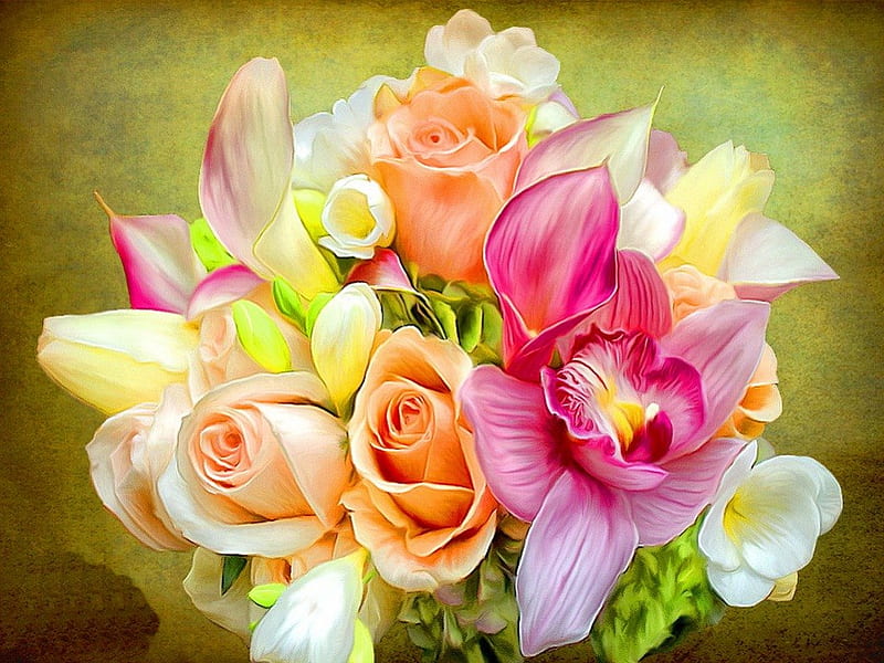 Thanks for the friendship, colors, beauty, flowers, friends, HD wallpaper