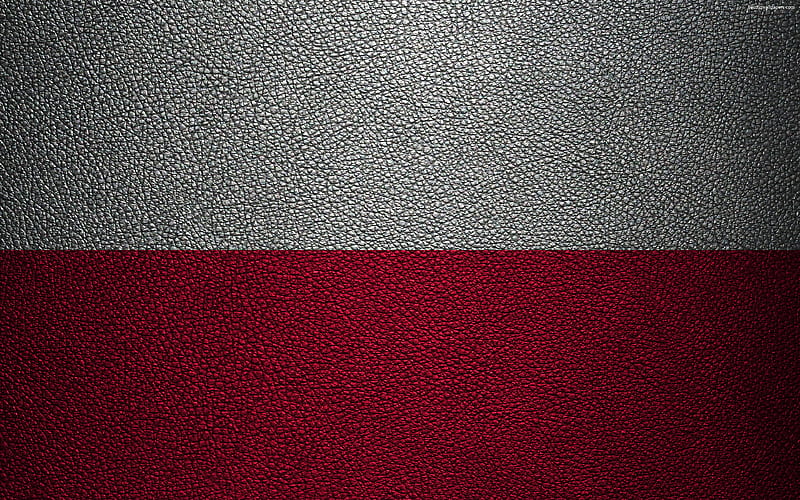 Flag of Poland leather texture, Polish flag, Europe, flags of Europe, Poland, HD wallpaper