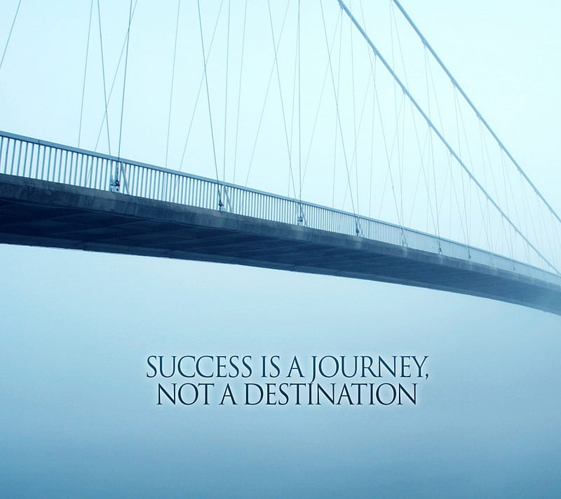 Success Is, destination, journey, quotes, success, HD wallpaper