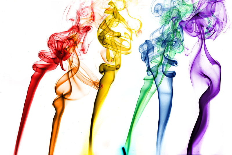 rainbow smoke colours .jpg, colours, funky, smoke, HD wallpaper