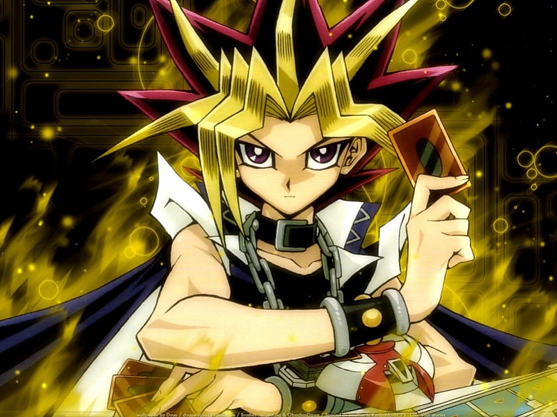 Pharaoh Atem, glow, guy, sparks, spiky hair, anime, yugioh, yu gi oh, handsome, hot, male, sexy, atem, duel master, cute, boy, cool, cards, magical, sinister, yu-gi-oh, duel, serious, HD wallpaper