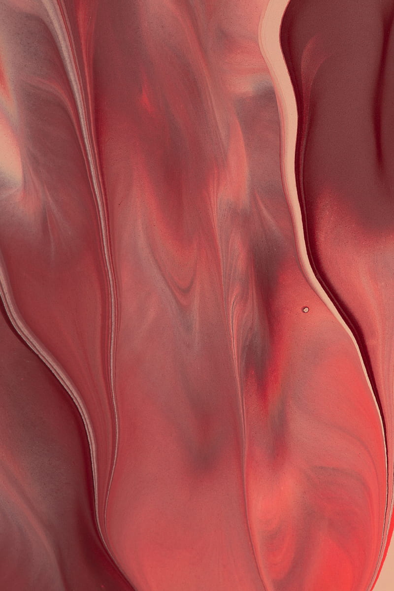 paint, liquid, stains, red, abstraction, HD phone wallpaper