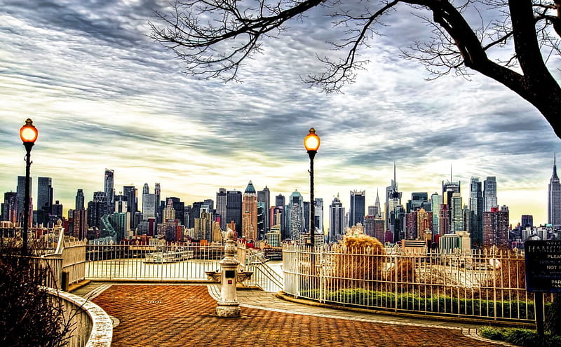 New York, city, river, central park, bridge, HD wallpaper