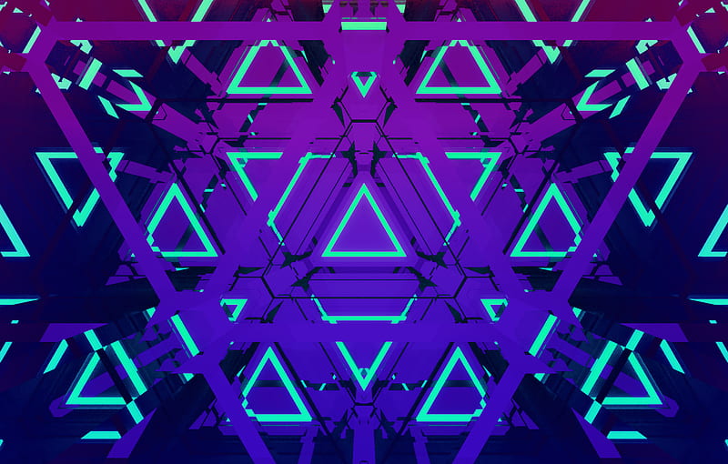 The Neon Triangles, HD wallpaper