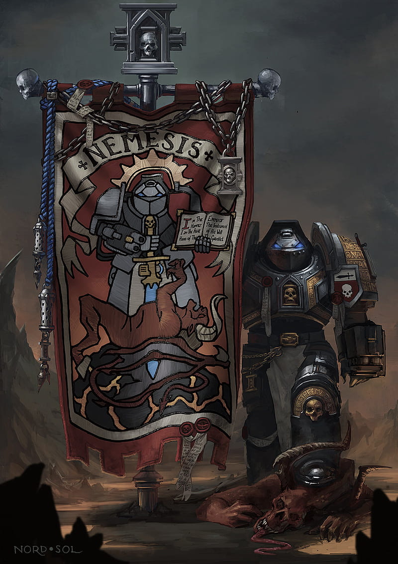 Imperium of Man, 40k, space marine, warhammer, warrior, HD phone wallpaper