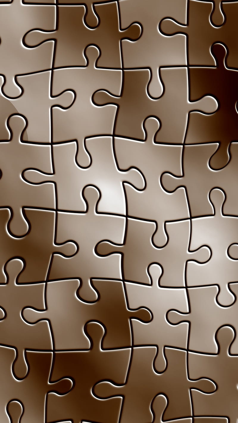 Puzzle abstract, background, bronze pattern, texture, HD phone wallpaper