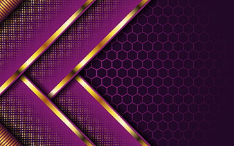 purple luxury background, paper texture, purple lines background, purple gold background, HD wallpaper