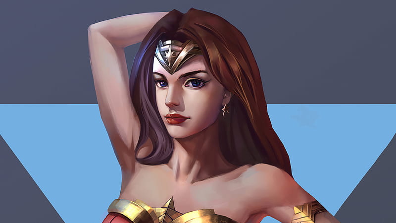Wonder Woman art, wonder-woman, superheroes, artist, artwork, digital-art, artstation, HD wallpaper