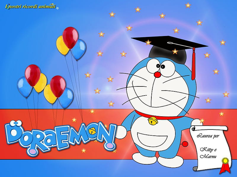 Scholar Doraemon, m, HD wallpaper