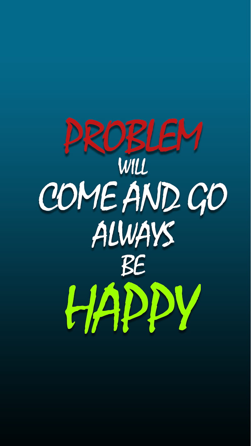 happy , be happy, lesson, life, love, problem, sad, solved, HD phone wallpaper
