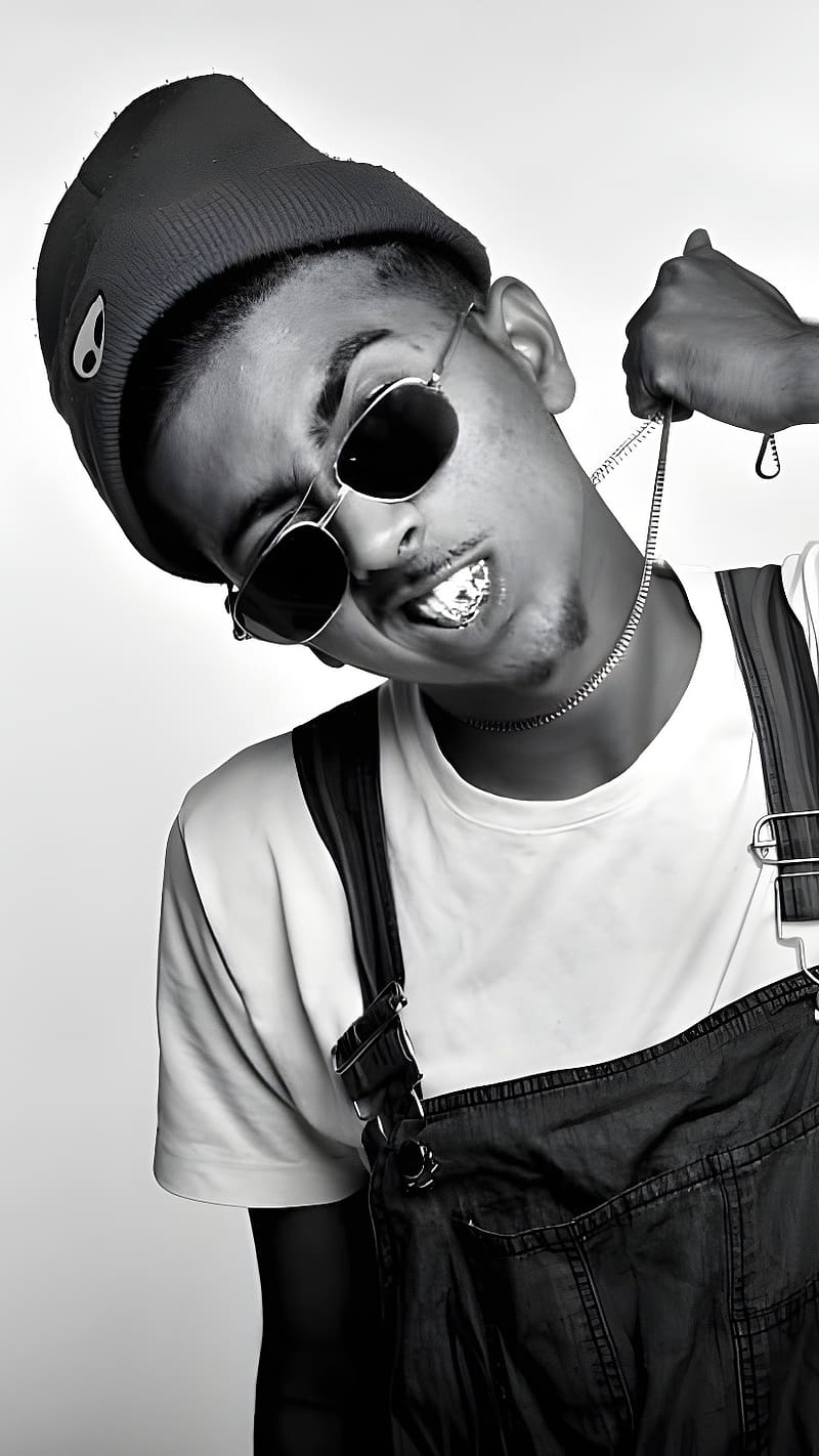 Mc Stan Best, Black And White Effect, rapper, musician, hip hop, HD phone wallpaper