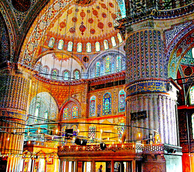 Blue Mosque Interior, blue mosque, HD wallpaper