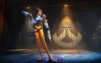 Tracer Overwatch Game Art 4K Wallpaper iPhone HD Phone #2170h